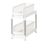Pull-out Cabinet Storage, Bathroom Pull-out Storage, Pullout Kitchen Organizer, Space Saving Shelf 2 Tier Sliding Drawers, Shelf Sturdy Metal Storage For Inside Cupboard