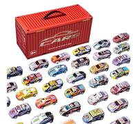 Pull Pack Car con, Coches de Carreras de Juguete extraíbles | Patrón de Carreras de Coches pequeños,Coches pequeños con patrón de, 48 Uds., vehículos de para niños, Mini de