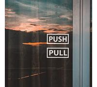 Pull Push Stickers - Tire de las etiquetas adhesivas para puertas de escaparate, salón, bar, cafetería, restaurante, oficina - Letrero de vinilo Cuadrada - StickerDeen