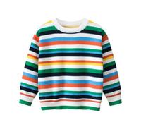 Pull rayé Enfant Manches Longues en Tricot Doux et Chaud, idéal pour l'automne et l'hiver, Jersey Confortable pour garçons et Filles de 2 à 5 ANS (Multicolour, 2-3 Years)