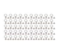 Pull Ring Rivet Screwback Rivets Zinc Alloy Electroplating Conical Design Sturdy Metal Construction for Leather Bags Belts Phone Cases 50 Sets 6mm Rivet 5.5mm Screw