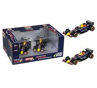 Pull & Speed 15813025 F1 Red Bull Double Action - Juego de 2 coches F1 con motor de tracción trasera con Verstappen & Pérez, Fórmula 1 Red Bull, escala 1:43, a partir de 3 años
