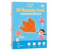Pull String 3D Geometry Book - Mathematical Education System, Logical Thinking Formula Teaching Accessory, Interactive Shape Development Resource for Children Ages 5-12 School Study Use | Fun STEM