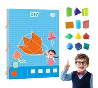 Pull String 3D Geometry Learning Book 15 modelos DIY DIY Bastelbuch para niños Pensamiento espacial Matemáticas Ayuda Aprendizaje Formas Geométricas Entrenamiento con Video Instrucción Regalo para la