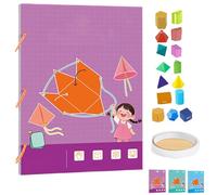 Pull String 3D Geometry Learning Book, 3D Geometry Learning Book,Interactive Pull-String Geometry Learning Kit with Pop-Up, Enhance Geometric Understanding Braided Rope Design (9-Model)