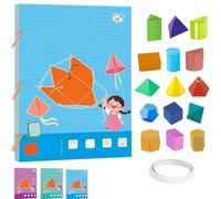 Pull String 3D Geometry Learning Book, 3D Shapes Geometry Learning Book with Pop-Up Models Volume & Area Exploration Includes 9/12/15 Models (15 models)