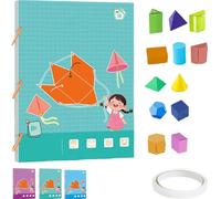 Pull String 3D Geometry Learning Book, 3D Shapes Geometry Learning Book with Pop-Up Models Volume & Area Exploration Includes 9/12/15 Models (12 models)
