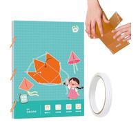 Pull String 3D Geometry Learning Book, 3DGeometry Learning Book with 9/12 /15 Solids Educational Toys Spatial Thinking for Childre