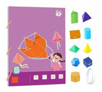 Pull String 3D Geometry Learning Book,Beginners Solids Geometric Models with Braided Rope Design,Teach Volume & Surface Area Formulas,Folding Geometric Shape Toy For Kids Ages 5-12(9)