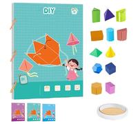 Pull String 3D Geometry Learning Book, Geometric Shapes Interactive Pull-String Model Workbook Learning Kit, Safe Braided Rope Design Learning Book, Beginner Math Geometry Education Book (12-model)