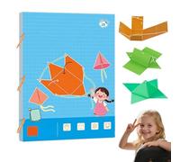 Pull String 3D Geometry Learning Book, Geometry for Beginners with 9/12/15 Solids Geometric Models, Folding Geometric Shape Learning Easy Learning (15-Model)