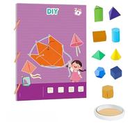 Pull String 3D Geometry Learning Book,Interactive Pull-String Geometry Learning Kit with Pop-Up Models,Volume & Area Exploration with 9/12/15 Solids Safe Braided Rope Design (9-Model)