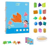 Pull String 3D Geometry Learning Book, Koyoata Pull String 3D Geometry Learning Book for Beginners with 9/12/15 Solids, DIY Solid Geometrys Books (15-Model)