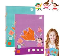 Pull String 3D Geometry Learning Book, New Upgrades 3D Shapes Pull-wire Handmade Book, Folding Educational Interactive Toys with 9, 12 or 15 Shapes for Kids (9+12 formas)