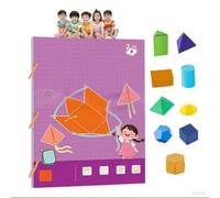 Pull String 3D Geometry Learning Book, Pull String 3D Geometría Libro de Aprendizaje Libro de Aprendizaje de Volumen y Fórmulas de Superficie, Boutique Fortun Juguete con 9/12/15 sólidos, geometría