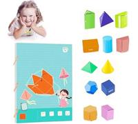 Pull String 3D Geometry Learning Book, Pull String 3D Geometry Libro de Aprendizaje, material de enseñanza para volúmenes y fórmulas de superficie, cuerpo sólido 9/12/15, geometría para principiantes