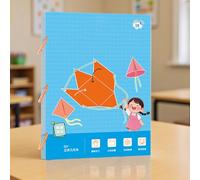 Pull String 3D Geometry Libro Educativo, Enseñar Volumen y Superficie Fórmulas Juguete, Juego de con Cuerda, para Adolescentes, niñas, Principiantes, educación en casa, guardería