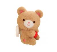 Pull String Dolls Plush Toy with Wings, Brown Stuffed Animal Cushion with Trembling Ears for Home Decor