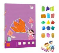 Pull String - Libro de aprendizaje de geometría 3D, libro de entrenamiento de pensamiento geométrico, aprendizaje interactivo para explorar el volumen y el área con modelos 9/12/15, diseño de cuerda