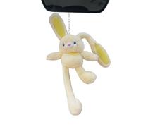 Pull The Rabbit - para tirar con conejo de Pascua de 11 pulgadas, peluche súper suave, función de movimiento interactivo, accesorio para orejas largas, enganche con gancho, textura