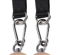 Pull Up Ball Hold Grip - Ejercitador de mano antideslizante de 7 cm, correas de madera de acero inoxidable, entrenador de fuerza del antebrazo | Agarre de entrenamiento resistente para barra, banda de