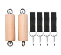 Pull Up Grips, 2 x Climbing Strength Bar Grips Wooden, Strong Non Slip Training Handles, Compact and Portable, 5.91 x 1.57 pulgadas, Multi-Purpose Ideal for Home Gym & Outdoor Fitness