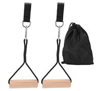 Pull Up Handles | Sturdy Beech Wood Grips for Chin Up/Home Gym/Muscle Training | 200kg Capacity with Storage Bag
