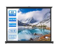 Pull-up Pantalla De Proyección 20" 30" 40" 50", Para Camping Patio Cine En Casa Interior Exterior, Manual Plegable Portátil, Marco De Aluminio Duradero, Pantalla De Proyector En Suelo(16:9 20 inch)