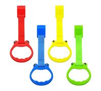 Pull Up Rings, Cartoon Safe Rings, Baby Mobility Bright Colors Lightweight Design Easy Install Compact Size, Bedding Decor for Exercise, Grasping, Ability 9.06x3.54x0.98 Inches