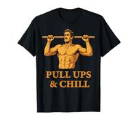 Pull Ups & Chill Calistenia Fitness Gimnasio Entrenamiento Entrenamiento Camiseta