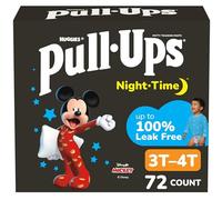 Pull-Ups Pantalones de entrenamiento nocturno para niños, talla 3T-4T, ropa interior de entrenamiento nocturno (33-40 libras), 72 unidades
