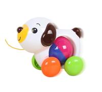 Pull Walking Dog Toy - Push del bebé | Figura de cuerda portátil, fomenta las habilidades de equilibrio y coordinación, actividad motora bruta, madera educativa para niñas, juego al aire libre al cope