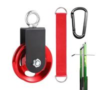 Pulley System, Weight Cable Pulley, Smooth Load-Bearing Design, Quick Release Multifunctional Setup, Heavy Duty Gym Accessories, Black, for Home Workout Marine Equipment Handling