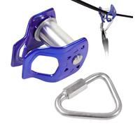 Pulley Zip Line - Quick Setup Heavy Duty Trolley Slider | Zip Line Pulley Kits for Kids Age 5+, Outdoor Playground, Backyard, Obstacle Course, Climbing, Fitness Equipment, Garden Play