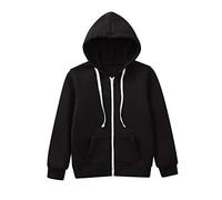 Pullover Hoodie for Boys con Cremallera y Bolsillo Sudaderas Niños Unisex Chaqueta de Chándal Jersey Algodón Deporte Dibujos Pullover sin Capucha Ligera Suave Sudadera Cremallera Niños
