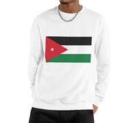 Pullover Hoodie Sudadera Hombre Y Mujer Jordán Bandera Nacional Top Work Wear Cálida Suave Manga Larga Térmica Fit Casual Unisex Ligera para Todas Las Estaciones Pareja