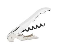 PULLTAP'S GENUINE Classic 500 para ZURDOS (Blanco) Abridor de Vino, Sacacorchos de camarero profesional. Incluye doble palanca articulada, navaja cortacápsulas y abridor. Fabricado en España