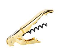 PULLTAP'S GENUINE Classic 500 Todo Dorado - Sacacorchos de camarero para uso profesional - Fabricado en España - Incluye doble palanca articulada, navaja cortacápsulas y abrebotellas