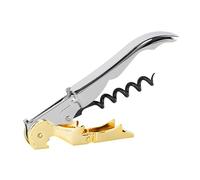 PULLTAP'S GENUINE Slider 900 Cromado & Dorado - Sacacorchos de camarero para uso profesional - Fabricado en España - Incluye doble palanca articulada, navaja cortacápsulas tipo cúter y abrebotellas