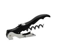 PULLTAP'S GENUINE Slider Boss 150 - Sacacorchos de camarero premium profesional - Fabricado en España - Con doble palanca articulada, navaja cortacápsulas tipo cúter y abrebotellas (Negro)