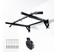 PULLUP & DIP Barra Dominadas Pared, Barra de Tracción, Pull-Up Bar Multiagarre Profesional, Incluye Tornillos, Banda Elástica Para Dominadas y eBook, Hasta 200 kg
