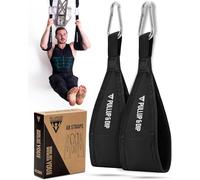 PULLUP & DIP Correas Abdominales, Ab Straps para Entrenamiento Abdominal, Gancho para Abdominales Colgadas para Barra de Dominadas, Set de 2 Mosquetones con Correas Colchadas para Eslingas Abdominales