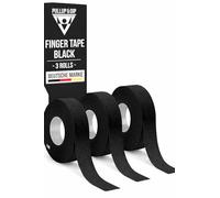 PULLUP & DIP finger tape resistente, 3 rollos (30m) esparadrapo deportivo, vendaje deportivo respetuoso con la piel, venda deportiva para musculación, bjj, balonmano, escalada, porteros (Negro)