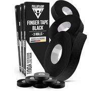 PULLUP & DIP Finger Tape Resistente, 9 Rollos (90m) Esparadrapo Deportivo, Vendaje Deportivo Respetuoso Con la piel, Venda Deportiva para Musculación, Bjj, Balonmano, Escalada, Porteros (Negro)