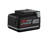 PULMIC Batterie Lithium 25V MAX 2,5Ah pour Outils 25V MAX, 63Wh, 21,6V Nominal, Compatible Écosystème Pulmic, Batterie Rechargeable Haute Autonomie pour Outils de Jardin