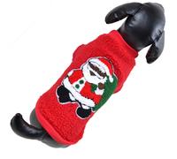 Pulover para perros con Papá Noel, rojo