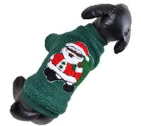 Pulover para perros con Papá Noel, verde