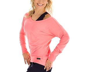 Pulóver Winshape de Mangas largas, para Hacer Deporte o Bailar, para Damas, Mujer, Color Coral neón, tamaño Extra-Large