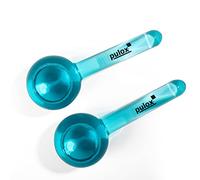 pulox Cryo Globes - bolas de hielo de vidrio para un masaje facial refrescante o cálido - juego de 2, azul