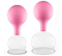 Pulox - Juego de vasos para ventosaterapia (2 unidades, tamaño grande), color rosa